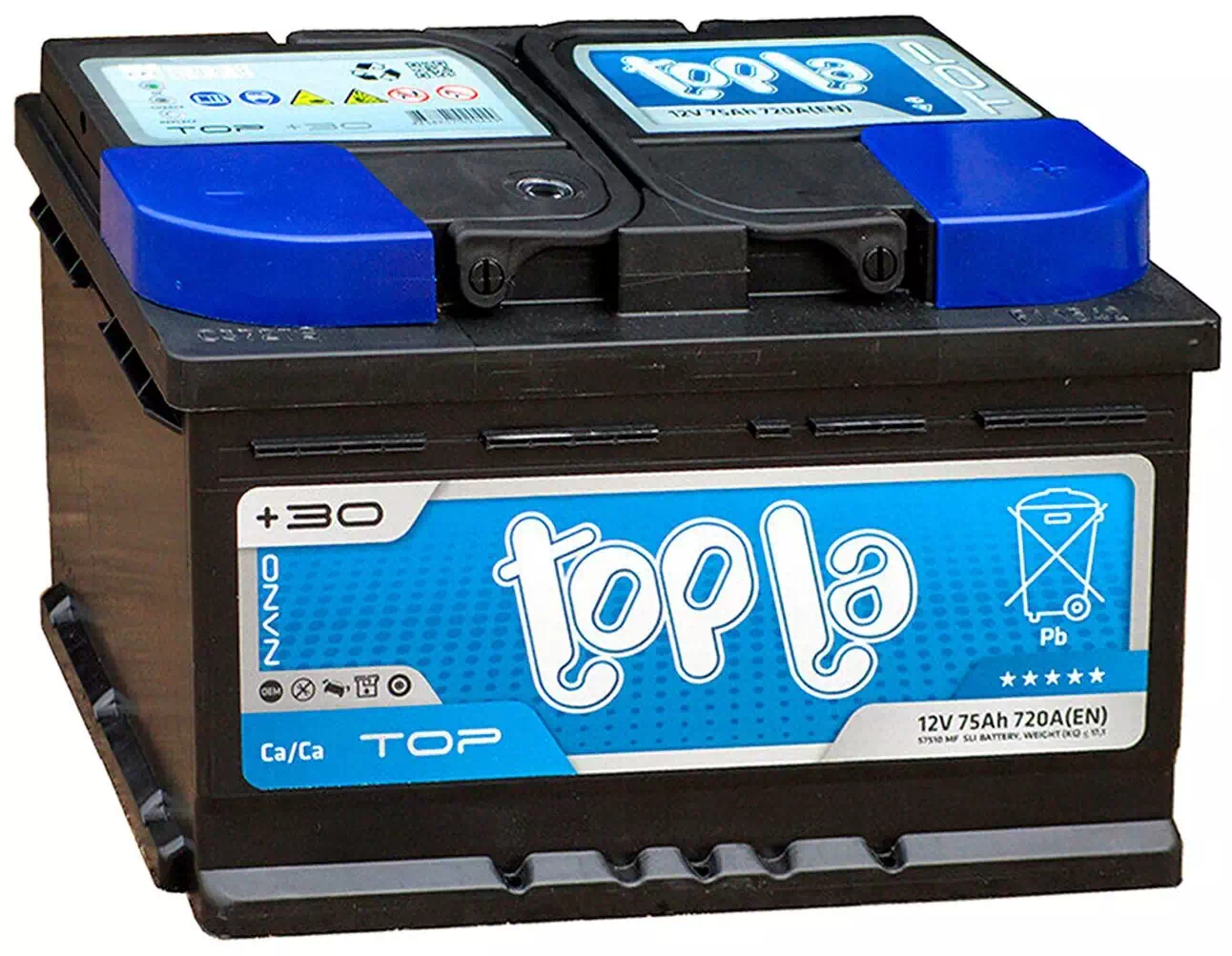 Автомобильный аккумулятор TOPLA Top 75Ah 720A оп низкий